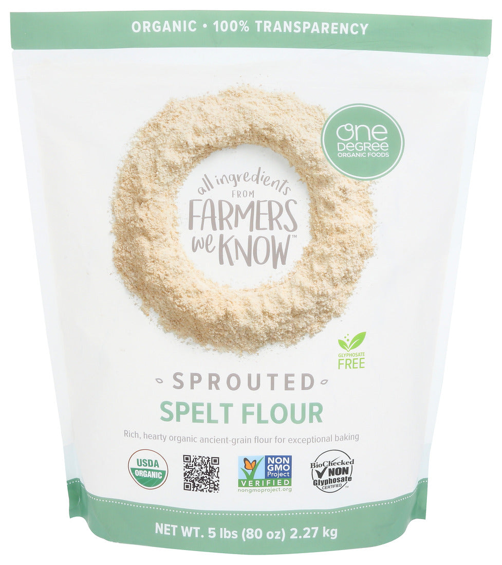 One Degree Organic Foods, Organic Sprouted Spelt Flour, 80 Oz
