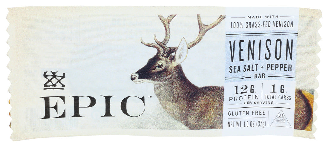 Epic International, Sea Salt Pepper Venison Bar, 1.3 Oz