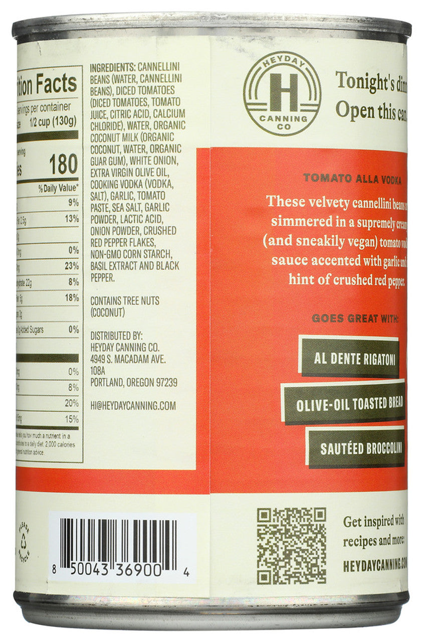 HeyDay Canned Tomato Alla Vodka Cannellini Beans
