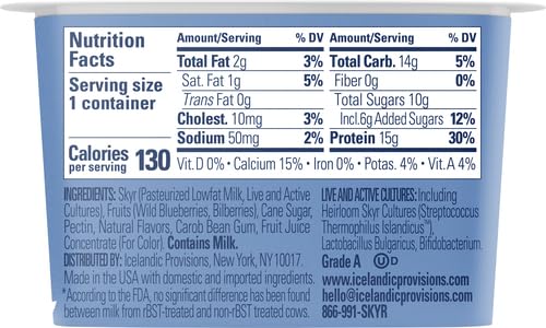 Traditional Skyr Yogurt — Wild Blueberry & Bilberry