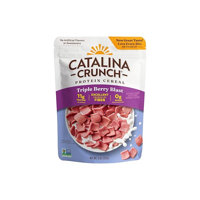 Catalina Crunch Protein Cereal, Triple Berry Blast - 8 oz. Bag