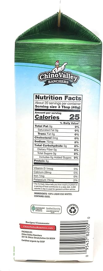Liquid Cage Free Organic Egg Whites