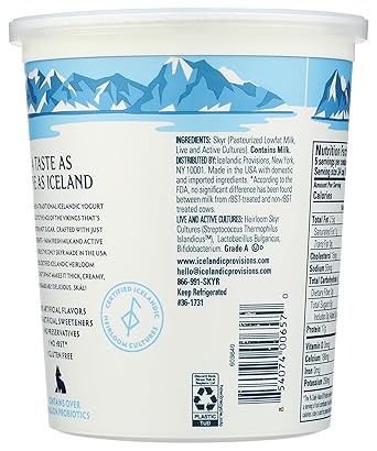 Traditional Low Fat Plain Skyr Yogurt