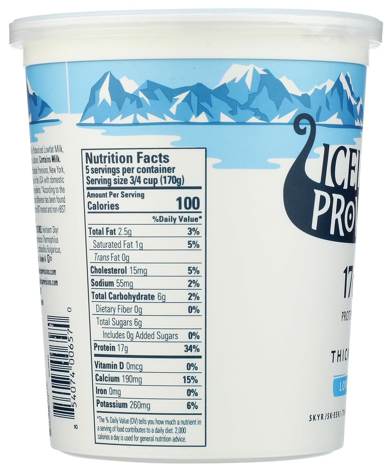 Traditional Low Fat Plain Skyr Yogurt