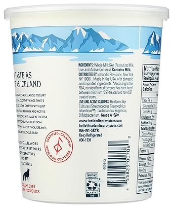 Traditional Skyr Whole Milk Plain Yogurt