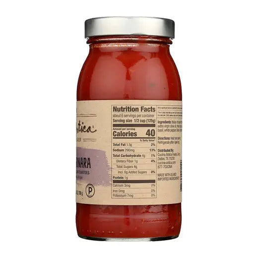 Cucina Antica Garlic Marinara Pasta & Cooking Sauce 25 oz.