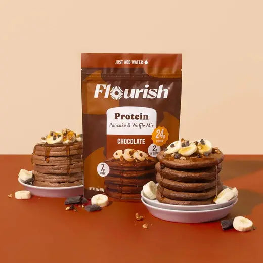 Flourish Chocolate Protein Pancake Mix 16 oz.