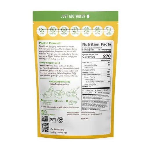 Flourish Plant Based Original Pancake Mix 16 oz.