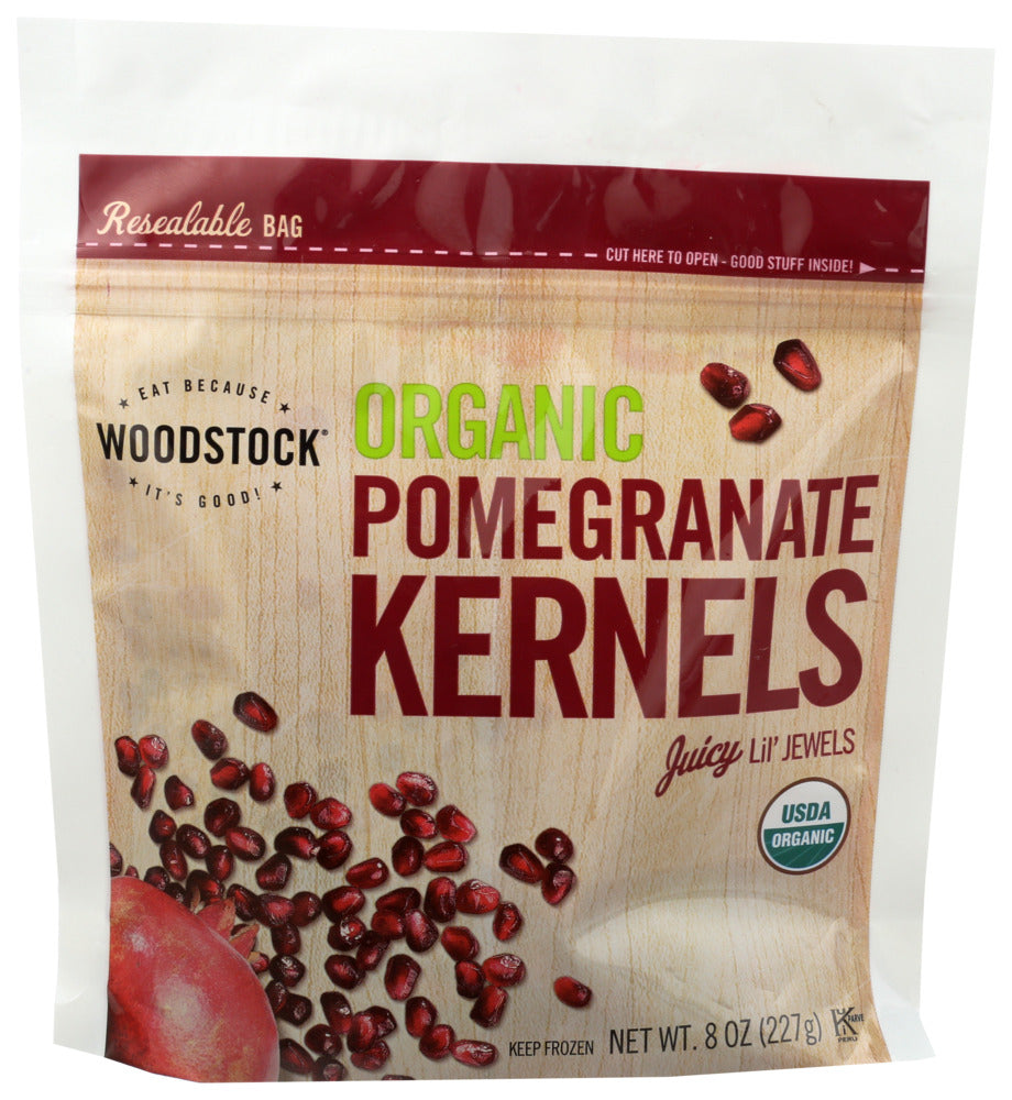 Woodstock Foods, Organic Frozen Fruit Pomegranate Kernels, Case Of 12, 8 Oz