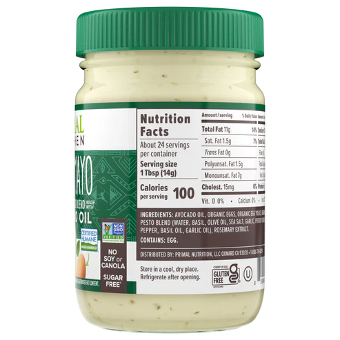 MAYO, PESTO, AVOCADO OIL