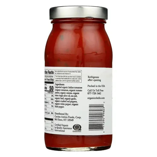 Organico Bello Organic Spicy Marinara Pasta & Cooking Sauce 25 oz.