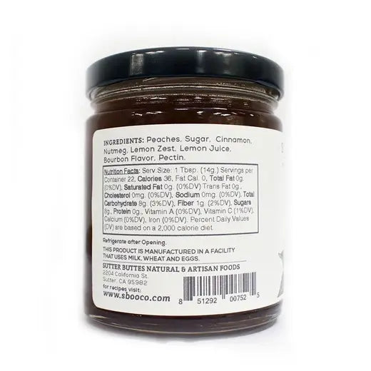 Sutter Buttes Peach Bourbon Jam 11.25 oz.
