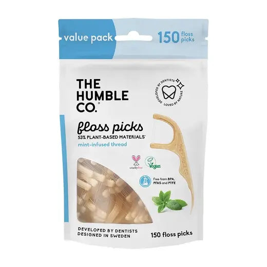 The Humble Co. Mint Dental Floss Picks 150 pieces