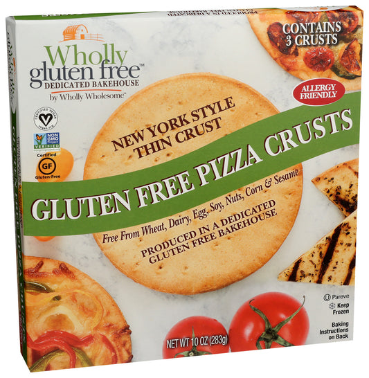 Wholly Wholesome, 3 Pack Gluten Free Pizzeria Crust, 10 Oz