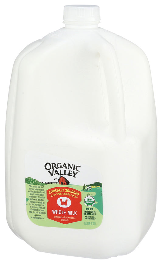 Organic Valley, Whole Milk, 128 Oz