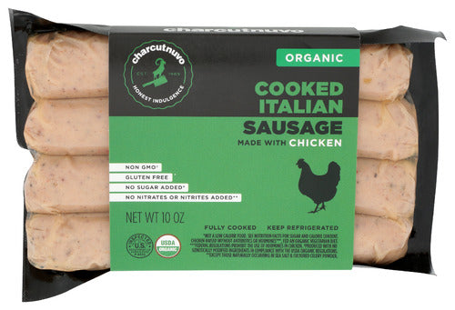 Meats, Chicken Sausage, Italian, CharcutNuvo Organ