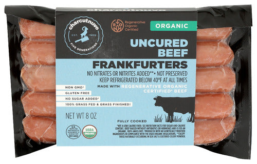 Meats, Beef, Frankfurters, Uncured, Grass-Fed, Cha