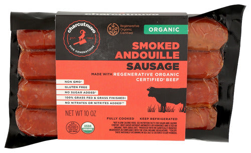 Meats, Beef Andouille Sausage, Smoked, Grass-Fed