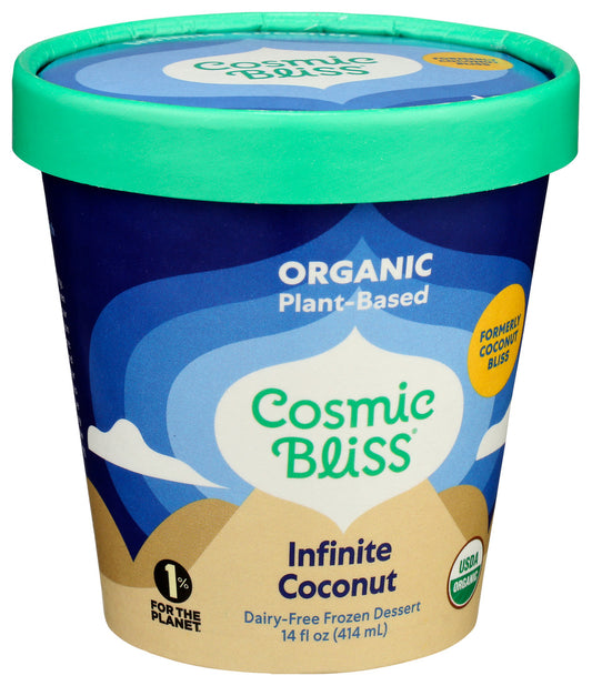 Cosmic Bliss, Dairy Free Frozen Dessert Infinite Coconut, Case Of 8, 14 Fl Oz