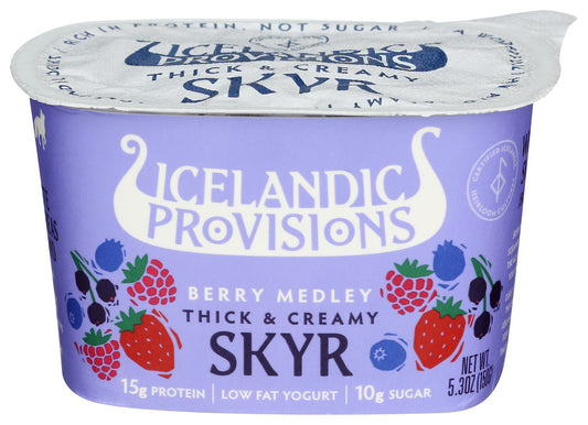 Icelandic Provisions, Berry Medley Skyr Yogurt, 5.3 Oz