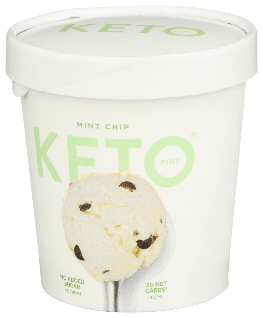 Keto Pint, Mint Chip Ice Cream, Case Of 8, 16 Oz
