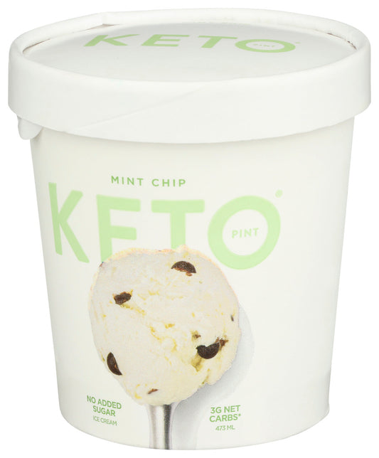 Keto Pint, Mint Chip Ice Cream, Case Of 8, 16 Oz