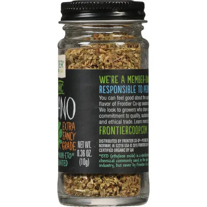 Frontier Co-op Oregano Leaf, Cut & Sifted, Extra Fancy Grade, Organic 0.36 oz.