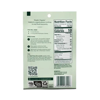 Simply Organic Sweet Basil Pesto Seasoning Mix 0.53 oz.