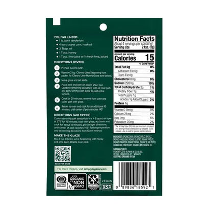 Simply Organic Sheet Pan Seasoning, Cilantro Lime 0.71 oz.