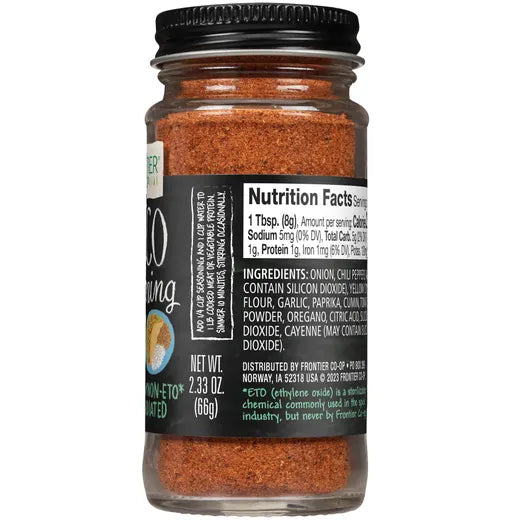 Frontier Co-op Taco Seasoning Blend 2.33 oz.