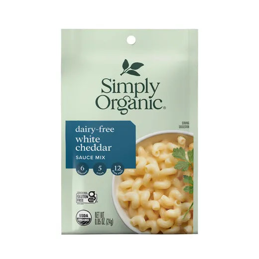Simply Organic Dairy-Free White Cheddar Sauce Mix 0.85 oz.