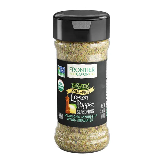 Frontier Co-op Organic Salt-Free Lemon Pepper Seasoning 2.5 oz.