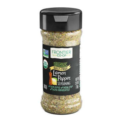 Frontier Co-op Organic Salt-Free Lemon Pepper Seasoning 2.5 oz.
