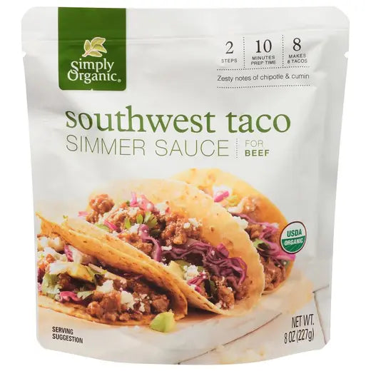 Simply Organic Southwest Taco Simmer Sauce 8.00 fl. oz.