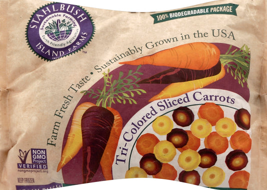 Stahlbush Island Farms, Tri-colored Sliced Carrots, Case Of 12, 10 Oz