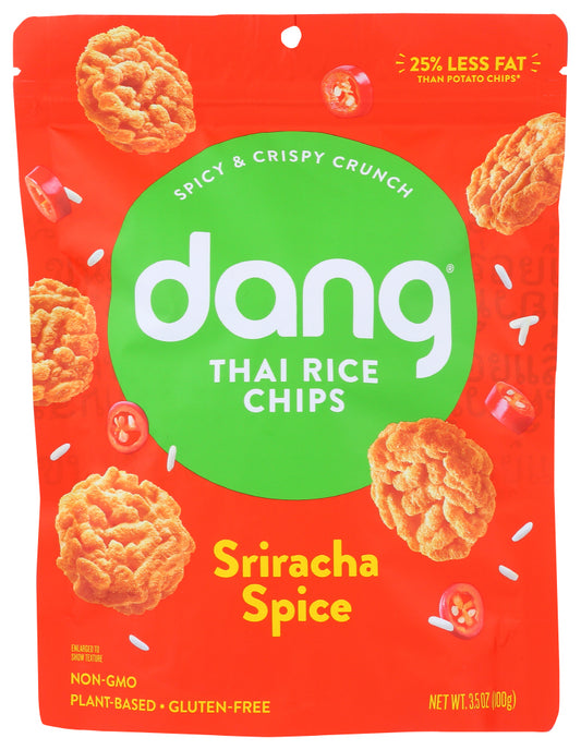 Dang, Sticky Rice Chips Sriracha, Case Of 12, 3.5 Oz