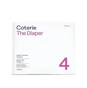Coterie, Size 4 22-37" Baby Diapers, 25 Ct