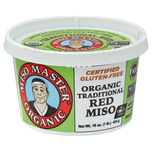 Miso Master, Organic Traditional Red Miso Tub, 1 Lb