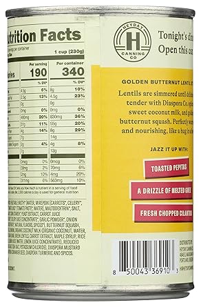HeyDay Canned Golden Butternut Lentil Stew