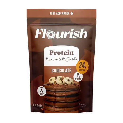 Flourish Chocolate Protein Pancake Mix 16 oz.