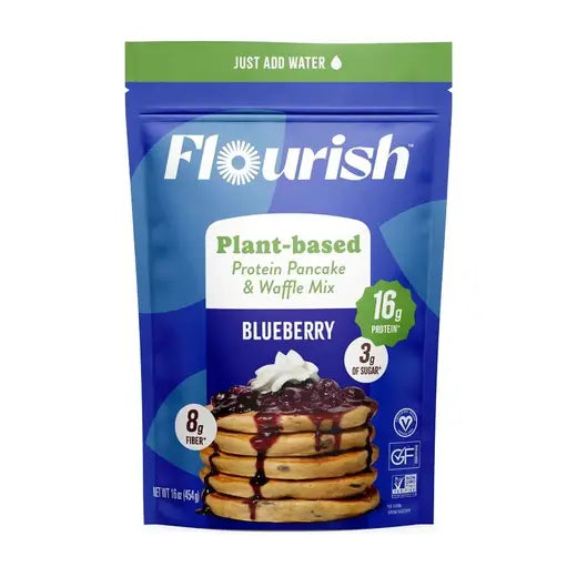 Flourish Plant-Based Blueberry Pancake Mix 16 oz.