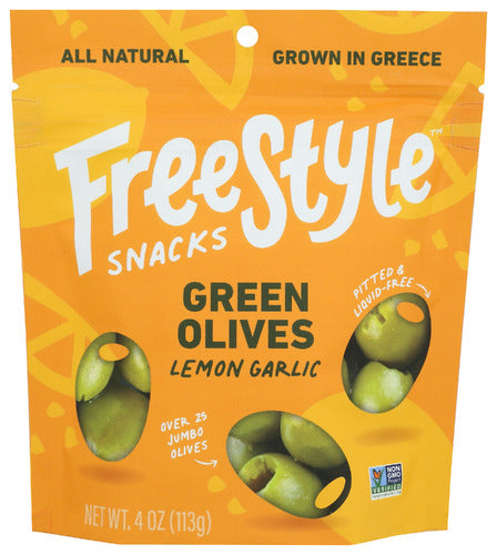 Olives Grn Lemon Garlic - 4OZ