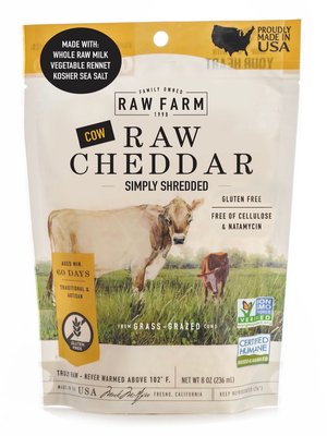 Cow Raw Shredded Cheddar | Original (8 oz)