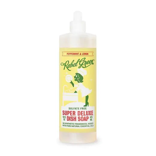 Rebel Green Peppermint & Lemon Super Deluxe Dish Soap 16 fl. oz.