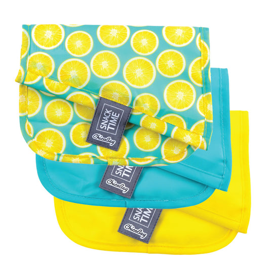 ChicoBag Snack Time Poly Lemon Reusable Snack Bag (3 count)