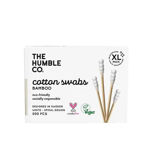 The Humble Co. White Spiral Cotton Swabs 500 count