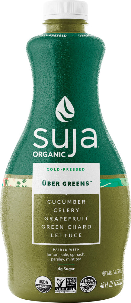 Suja, Organic Uber Greens Vegetable And Fruit Smoothie, Case Of 4, 46 Oz