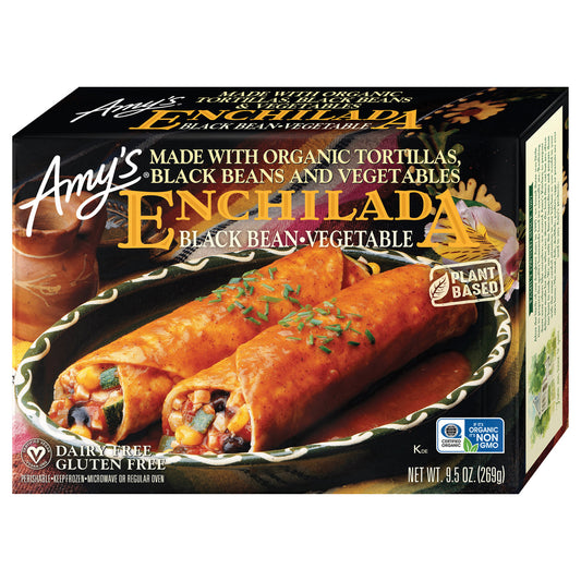 Amy's, Black Bean Vegetable Enchilada Gluten Free, Case Of 12, 9.5 Oz